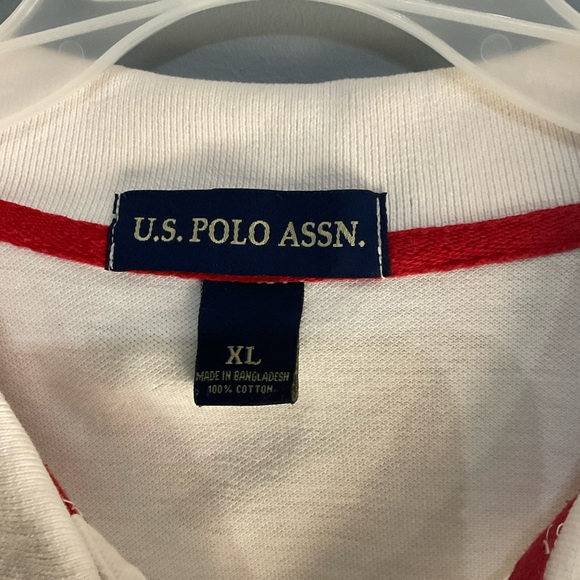 U.S. Polo‎ Association Men’s Red White Blue  Polo Logo Shirt Size XL - Picture 3 of 5